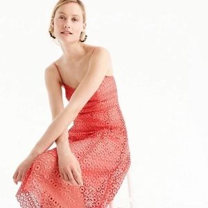 Jcrew size 0 coral Aline midi dress